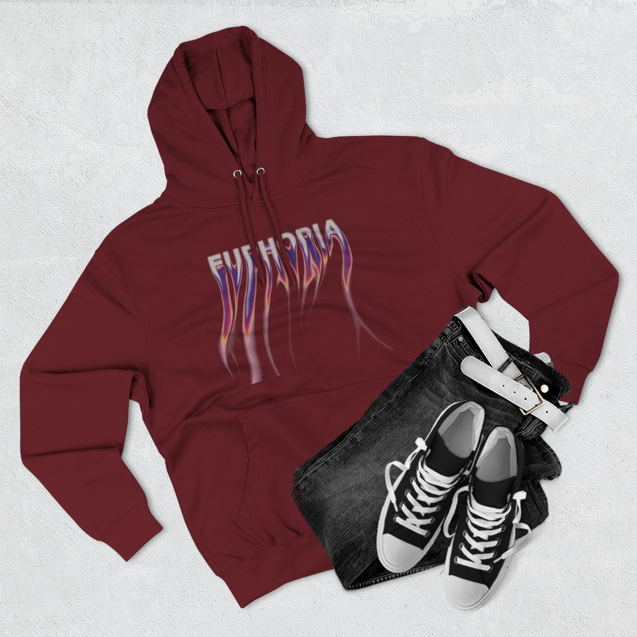 LARSNOIRE Hoodie — 'Euphoria' Gradient Gothic Logo Pullover