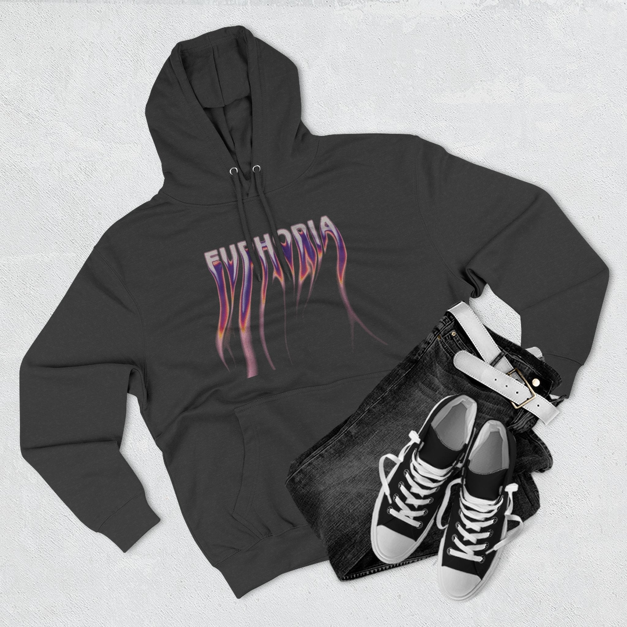 LARSNOIRE Hoodie — 'Euphoria' Gradient Gothic Logo Pullover